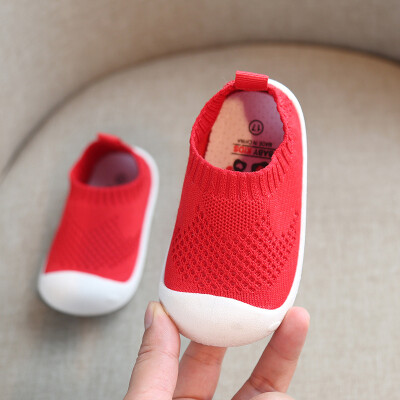 

2019 New Baby Boys Girls Breathable Anti-Slip Casual Knit Shoes Sneakers Toddler Soft Soled First Walkers