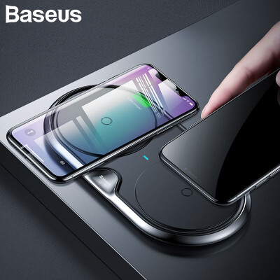 

Baseus 10W Dual Seat Qi Wireless Charger Desktop Charger For iphone X 8 Samung S9 XiaoMi