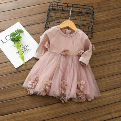 

Princess Wedding Party Prom Birthday Dress Skirt Tutu Dresses For Baby Girl 0-4Y