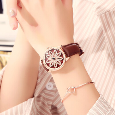 

Trend personality white-collar temperament elegant rose gold steel belt ladies watch