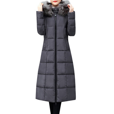 

Toponeto Women Outerwear Faux Fur Hooded Coat Long Cotton-padded Jackets Pocket Coats