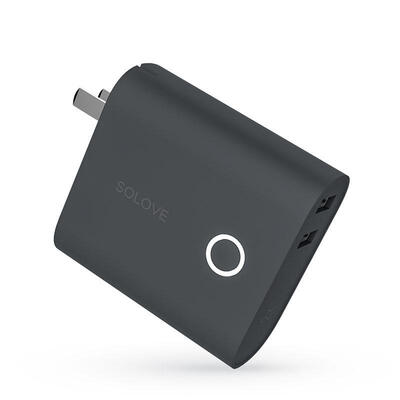 

Xiaomi Solove 2-in-1 Wall Charger And Portable Power Bank With Foldable Plug 5000mAH 5V24A