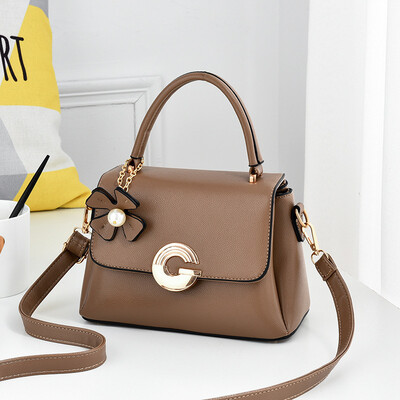 

Female bag 2019 new Korean fashion ladies big bag PU leather simple diagonal shoulder bag