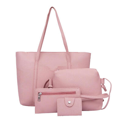 

4pcs Fashion Women PU Leather Handbag Crossbody Bag Clutch Bag Card Holder