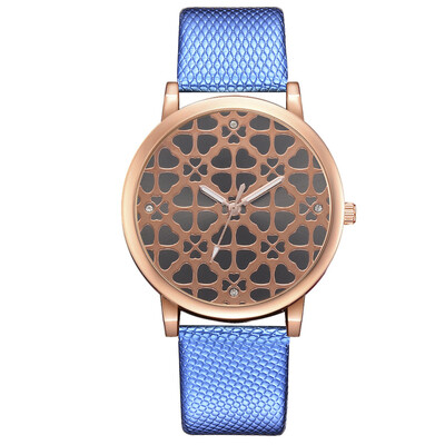 

Fashion snake belt ladies watch trend diamond hollow mirror quartz watch