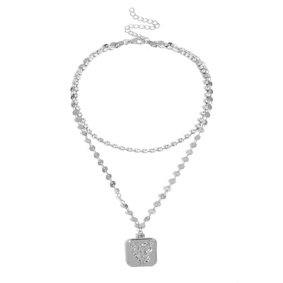 

Angel Coins Round Cubic Zirconia Chain Necklaces & Pendants Gold Color Fashion Crystal For Women