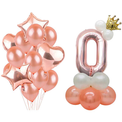

Qinglan Digital Balloon Birthday Childrens Holiday Party Marriage Proposal Expression Company Anniversary Celebration Number 0 Set