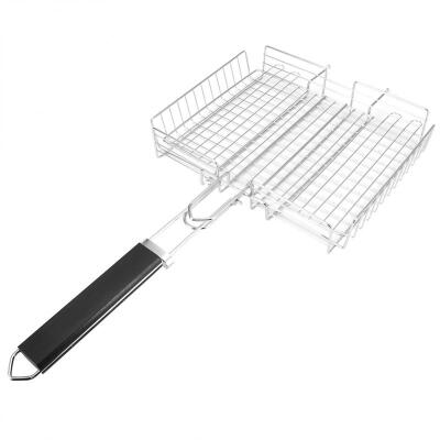 

Greensen BBQ Net Square Grilled Fish Chicken Net Clip Hand Held Grill Mesh Wire Clamp