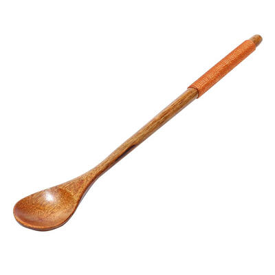 

Long Handle Spoon Wood Rice Soup Dessert Coffee Tea Mixing Kitchen Tools