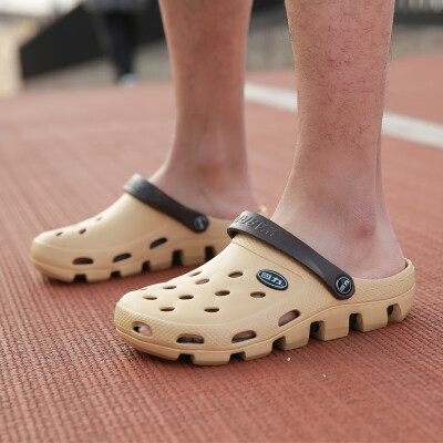 

Pull back Warrior sandals casual couple models breathable outdoor wild beach hole shoes 049 Bao blue 38