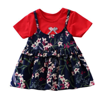 

Floral Print Baby Girl Dress Cute Toddler Flower Princess Baby Dress Spring Autumn Dresses Cotton Clothes