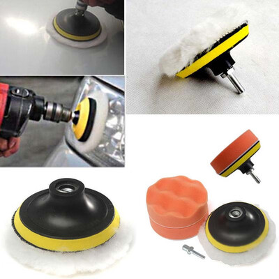 

5Pcs 4Inch Car Polish Wax Sponge Foam Pad Polisher Buffer Set Drill Adapter Kit