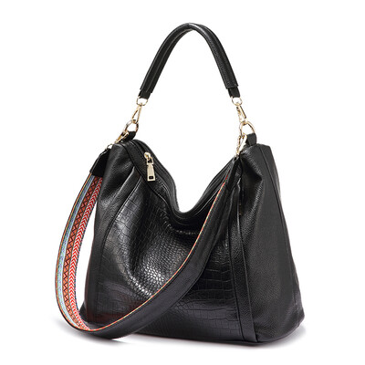 

REALER designer handbags high quality shoulder bags women soft artificial leather large tote bags ladies hobo Serpentine print