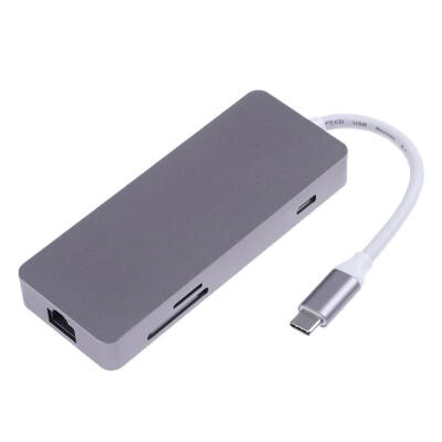 

7 in 1 Type-C to HDMIUSB30USB20TFLan Adapter Hub for Laptop MacBook