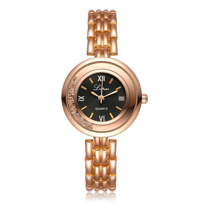 

Rose Gold Quartz Wristwatches Crystal Women Bracelet Watch Lvpai Fashion Brand Round New Women Dress Watches Gift Clock 233