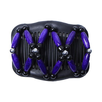 

〖Follure〗Women Magic Acrylic Vintage Hair Comb Double Clips Imitation Wooden Hair Slide