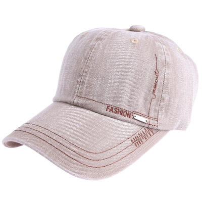 

Outdoor Simple Solid Cotton Snapback Sun Hat Washed Cloth Baseball Cap