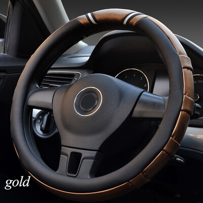 

1pcs Car accessories Micro Fiber Leather Antiskid fashion comfortable 363840cm Car Steering Wheel Cover 5 Colors Protection