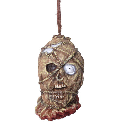 

Halloween Cut Off Screaming Head On Chain Halloween Haunted House Scary Props Party Holiday DIY Decorations