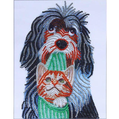 

5D DIY Special Shaped Diamond Painting Dog Cat Cross Stitch Embroidery Kits