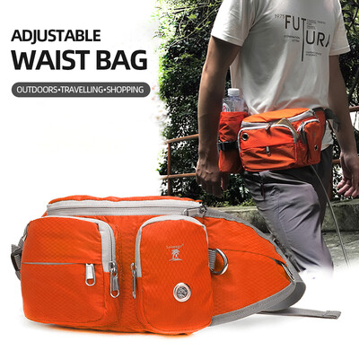 

Dog Waist Bag Waist Pack Adjustable Water Bottle Holder Hiking Running Bag Headphone Hole Poop Bag Dispenser Carry Snacks Toys Sma