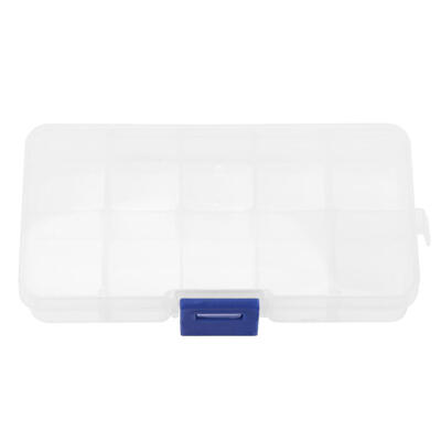 

10plaids Detachable Storage Boxes Plastic Transparent Makeup Jewelry Box