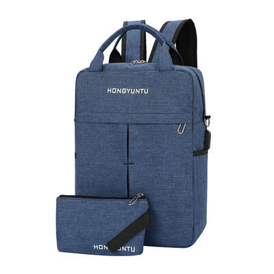 

2pcsset Men Women Laptop Backpack USB Charging Casual Travel Bags Clutch