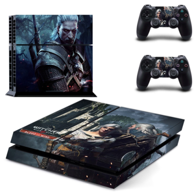 

new The Witcher 3 Wild Hunt decal PS4 Skin Sticker For Sony Playstation 4 Console protection film 2Pcs Controllers 3 patterns