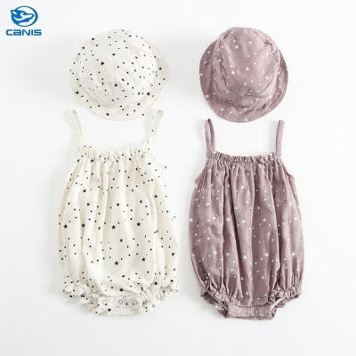 

Toddler Newborn Baby Girl Kid Romper Bodysuit Hat Clothes Outfits 0-24M