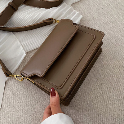 

Hit the French minority network celebrity bag slanted with a hundred womens bags 2019 new fashion single-shoulder square bag