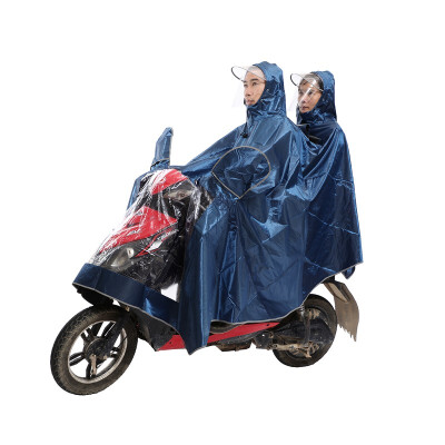 

T6 jacquard double motorcycle raincoat fixed mask