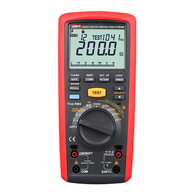 

Uni-t UT505B Handheld Digital Insulation Tester Megger MegOhm Meter leakage current test Fuse self-test Freq&Cap Test