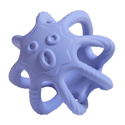 

Babycare baby teether hand catching ball early education toy molar stick baby soothing silicone bite chew gum Y203 octopus - Edo Violet