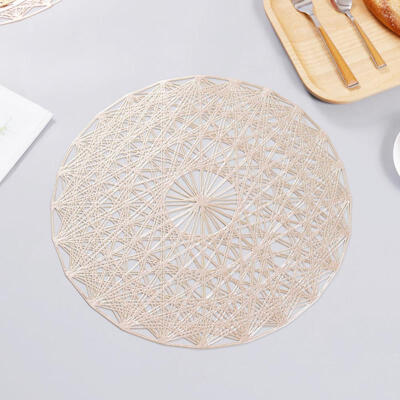 

Greensen 6PCS Heat Insulation Placemat Anti-Slip Waterproof Tableware Plate Fork Table Round Mat