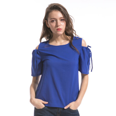 

Starmoon Women Fashion Casual Pure-color Short-sleeved Chiffon Summer Shirt Top