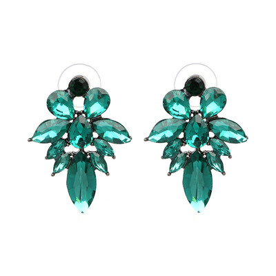

Hot 2019 Luxury Retro Crystal Stud Earrings with opal Stone Women Christmas Birthday Gift Simple Sweety Jewelry J50060
