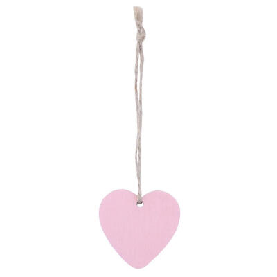 

10pcs Mini Heart Wooden Pendants Ornaments Wood Craft Party Wedding Decor