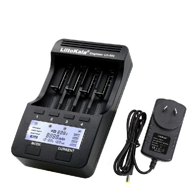 

LiitoKala Lii-500 4 Slots Intelligent Battery Charger Kit with Car Charger AU Adapter for 37V Li-ion 12V Ni-MH Cylindrical 1865