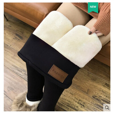

2018 new 700g winter sized warm cotton wool leggings for women&fleece thickened pants