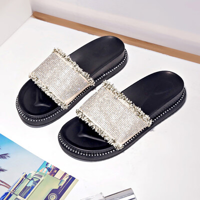 

All-in-one slippers womens summer Korean-style high-and-low-bottom beach womens shoes