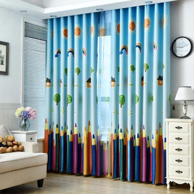 

250x100cm Rainbow Pencil Pattern Curtain for Living Room Bedroom Window