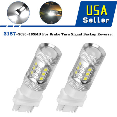 

2x White 3157 3156 High Power 3030 Chip Projector LED Turn Signal Light Bulbs