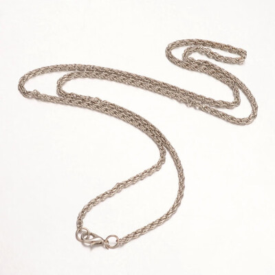 

Iron Necklace Making Rope Chain with Alloy Lobster Clasp Platinum 2472"