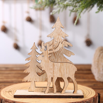 

〖Follure〗Wooden Mini Christmas Tree Desktop Ornaments Merry Christmas Party Decor