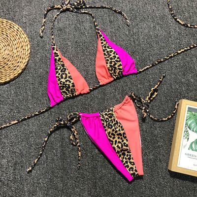 

Womens Bikini Set Bandage Push-Up Padded Swimwear Swimsuit Bathing Brazilian Leopard Printed