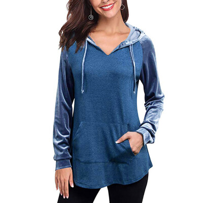 

Starmoon Women Casual Solid Long Sleeve Pullover Blouse Shirts Sweatshirt BUL