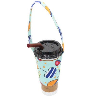 

Eco-Friendly Soft Beverage Bag Cartoon Dog Cup Cover Canvas Tote Bag Tea Coffee Hand-Cranked Milk Tea Coffee Handbag Canvas Bag