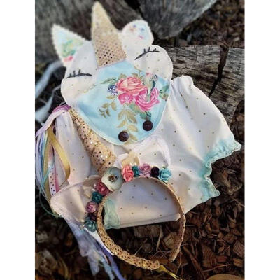 

Newborn Kid Baby Girls Unicorn Floral Strap Sleeveless Romper Jumpsuit Clothes