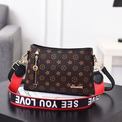 

Korean fashion 2019 new womens bag elegant PU leather trend handbags shoulder bag diagonal bag