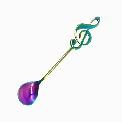 

304 Stainless Steel Musical Note Spoon Coffee Ice Cream Tea Spoon Tableware Mirror Polished Spoon